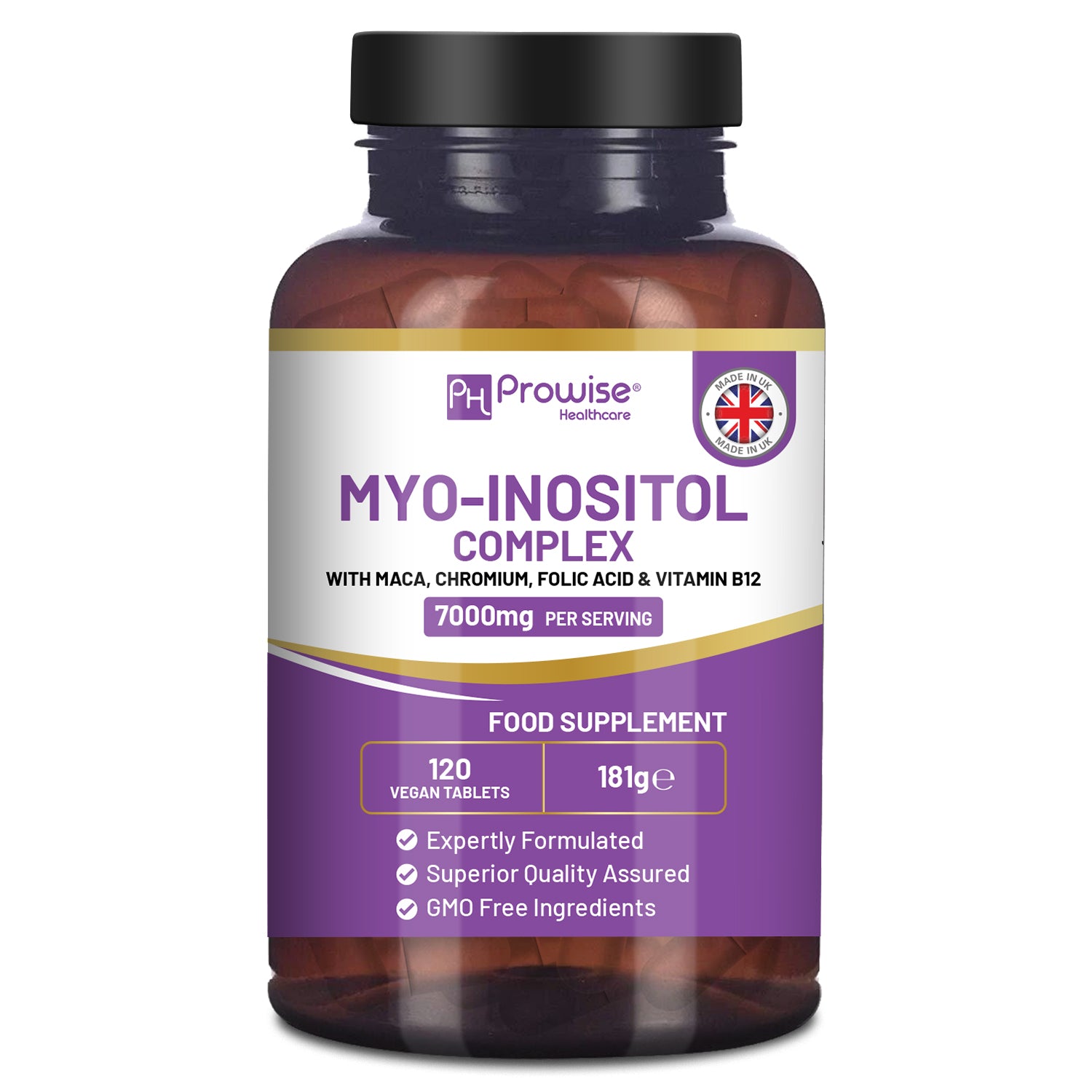 Empowered Women’s Wellness: Myo-Inositol Complex with Black Maca - 120 Tablets