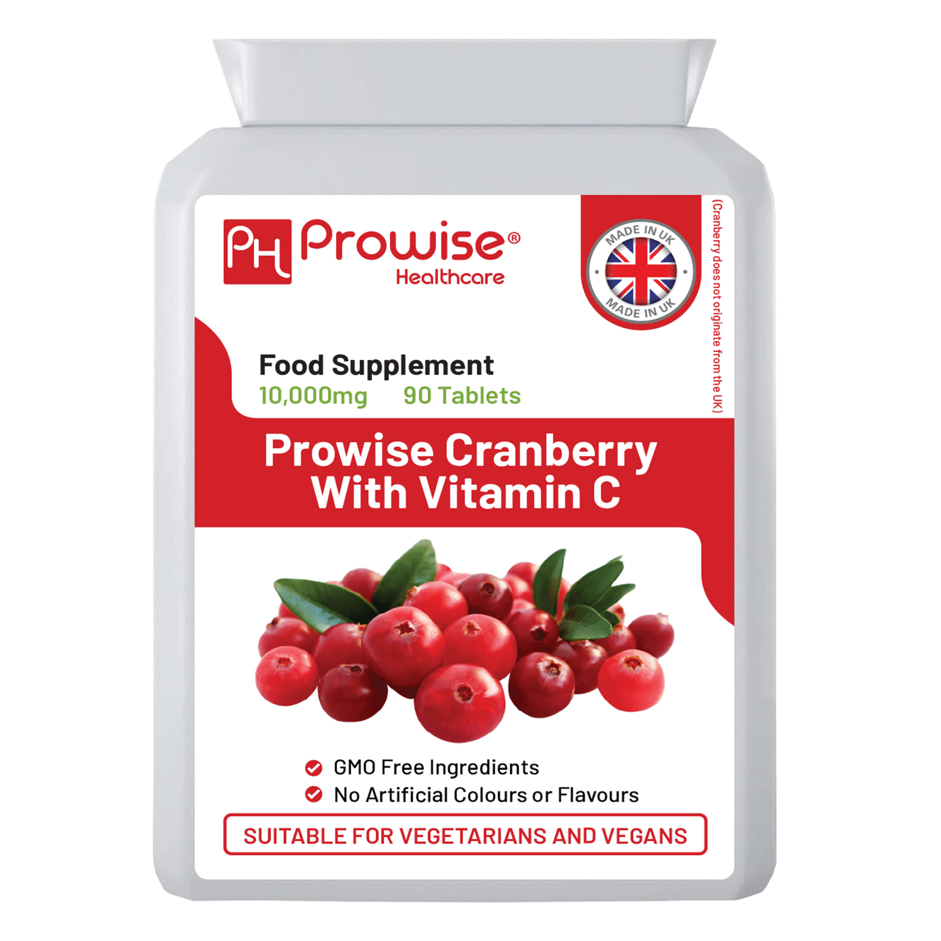 Prowise Double Strength Cranberry & Vitamin C - Immune & Urinary Support