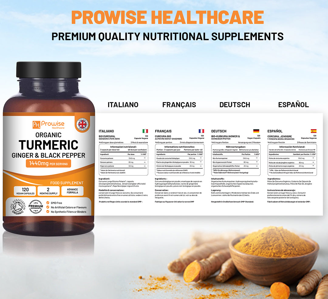 Ultimate Prowise Turmeric Curcumin 1440mg with Black Pepper & Ginger