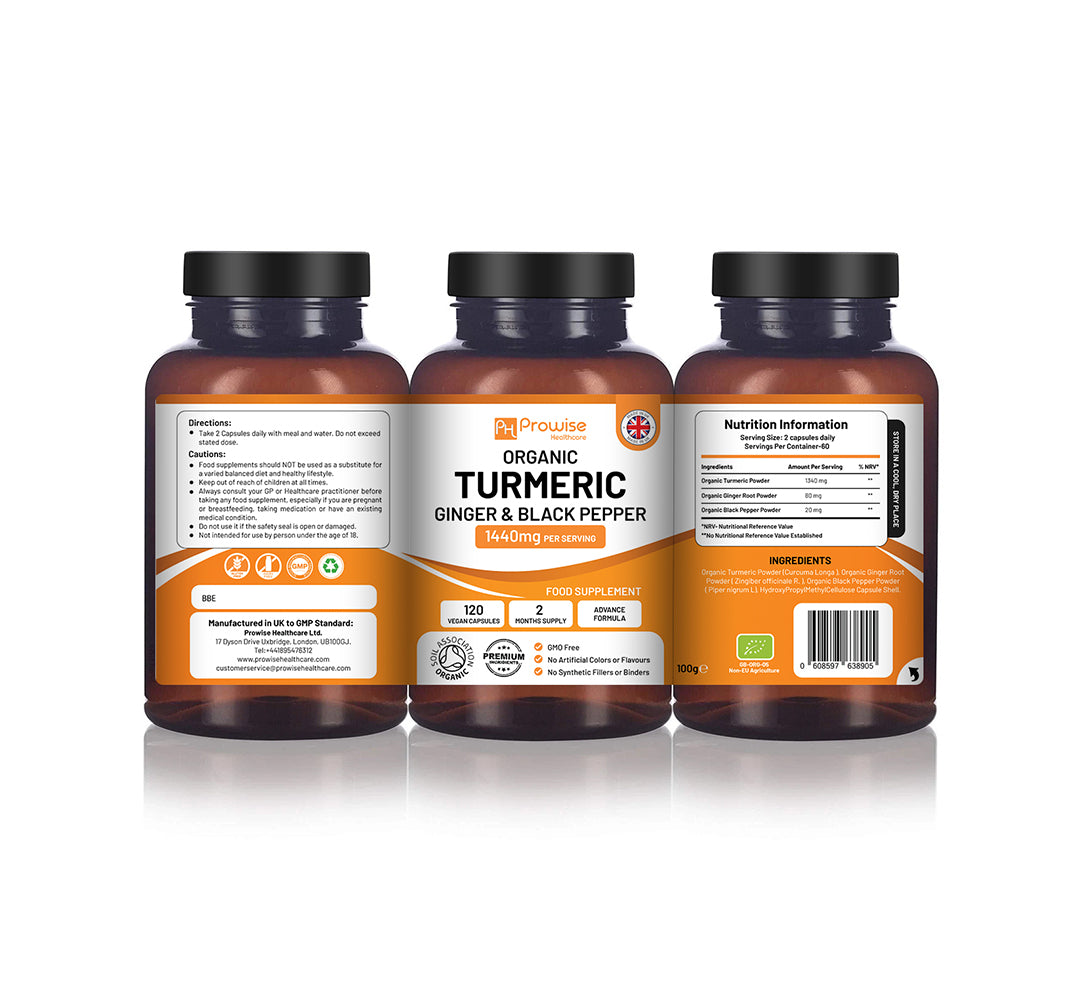 Ultimate Prowise Turmeric Curcumin 1440mg with Black Pepper & Ginger