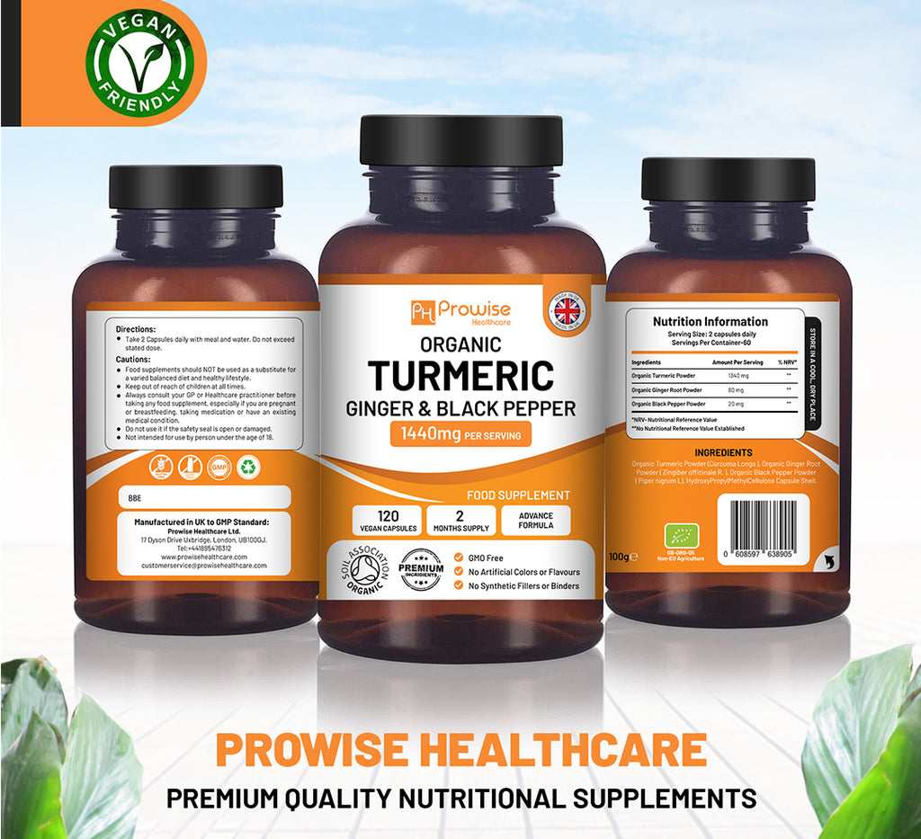 Ultimate Prowise Turmeric Curcumin 1440mg with Black Pepper & Ginger