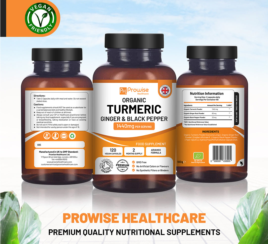 Ultimate Prowise Turmeric Curcumin 1440mg with Black Pepper & Ginger