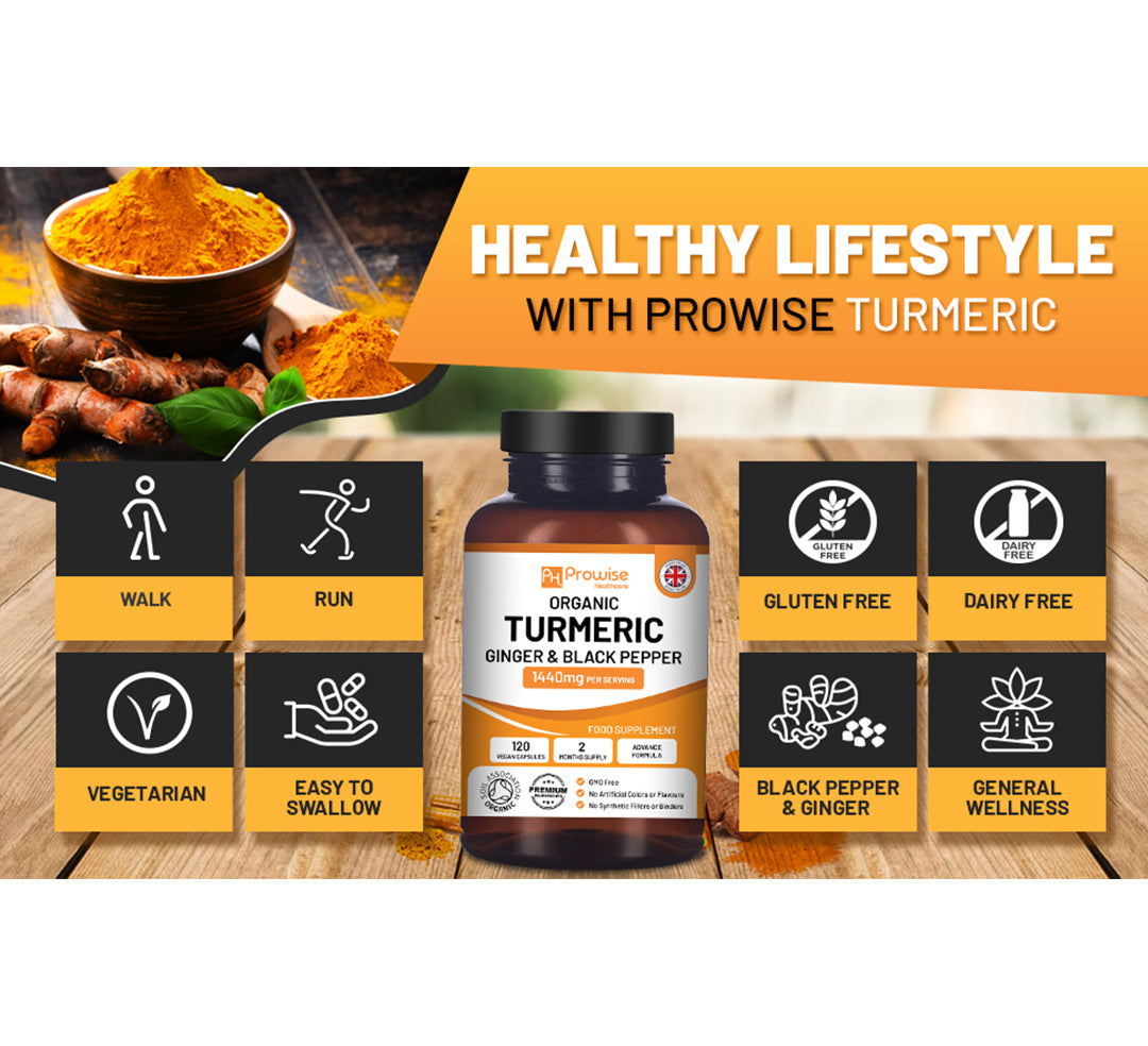 Ultimate Prowise Turmeric Curcumin 1440mg with Black Pepper & Ginger