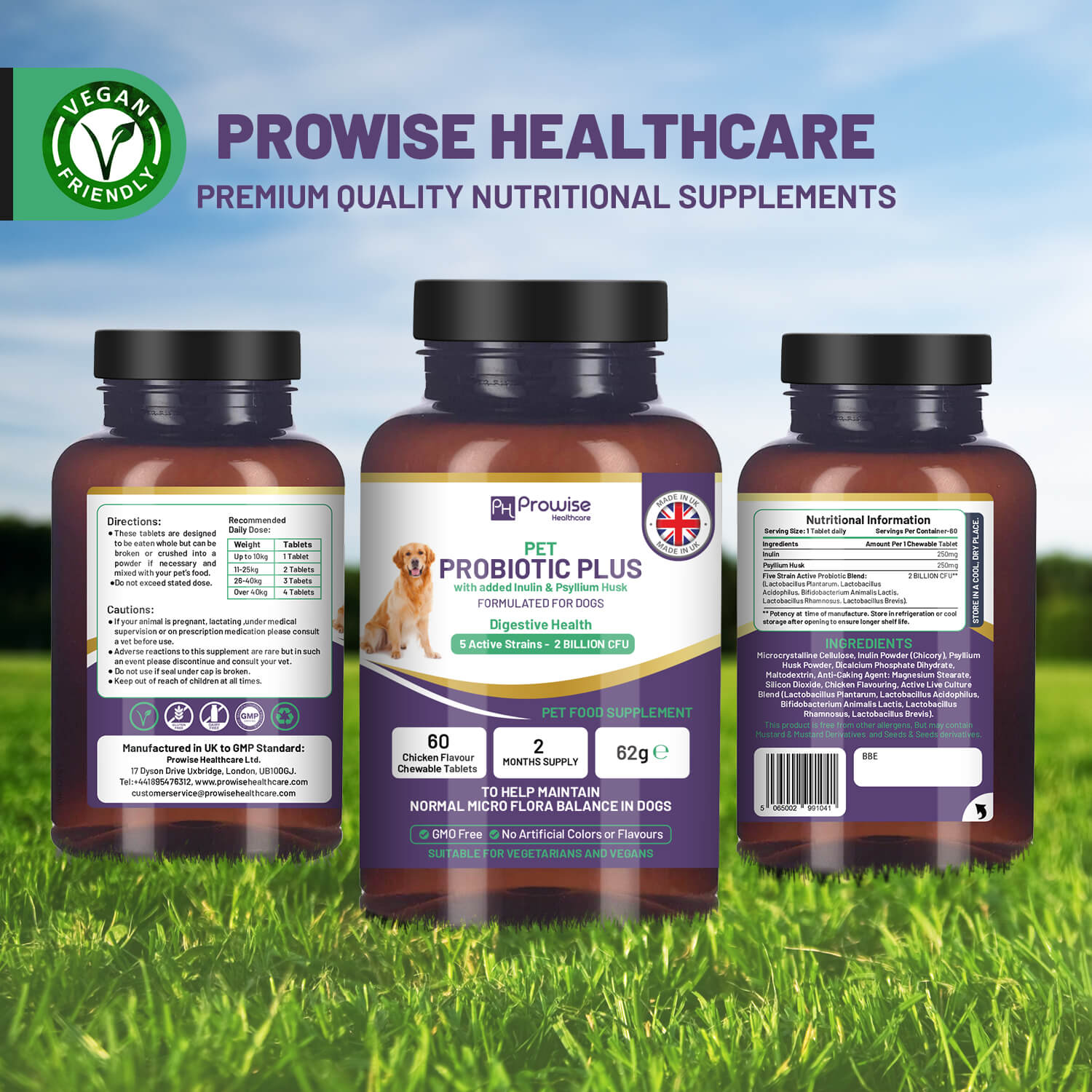 Pet Probiotic Chewables: Digestive Support with Inulin & Psyllium Husk