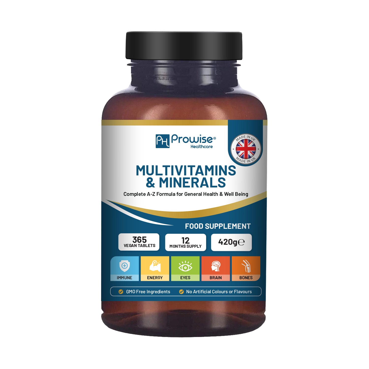 Ultimate A-Z Vegan Multivitamins & Minerals - 365 Daily Wellness Tablets