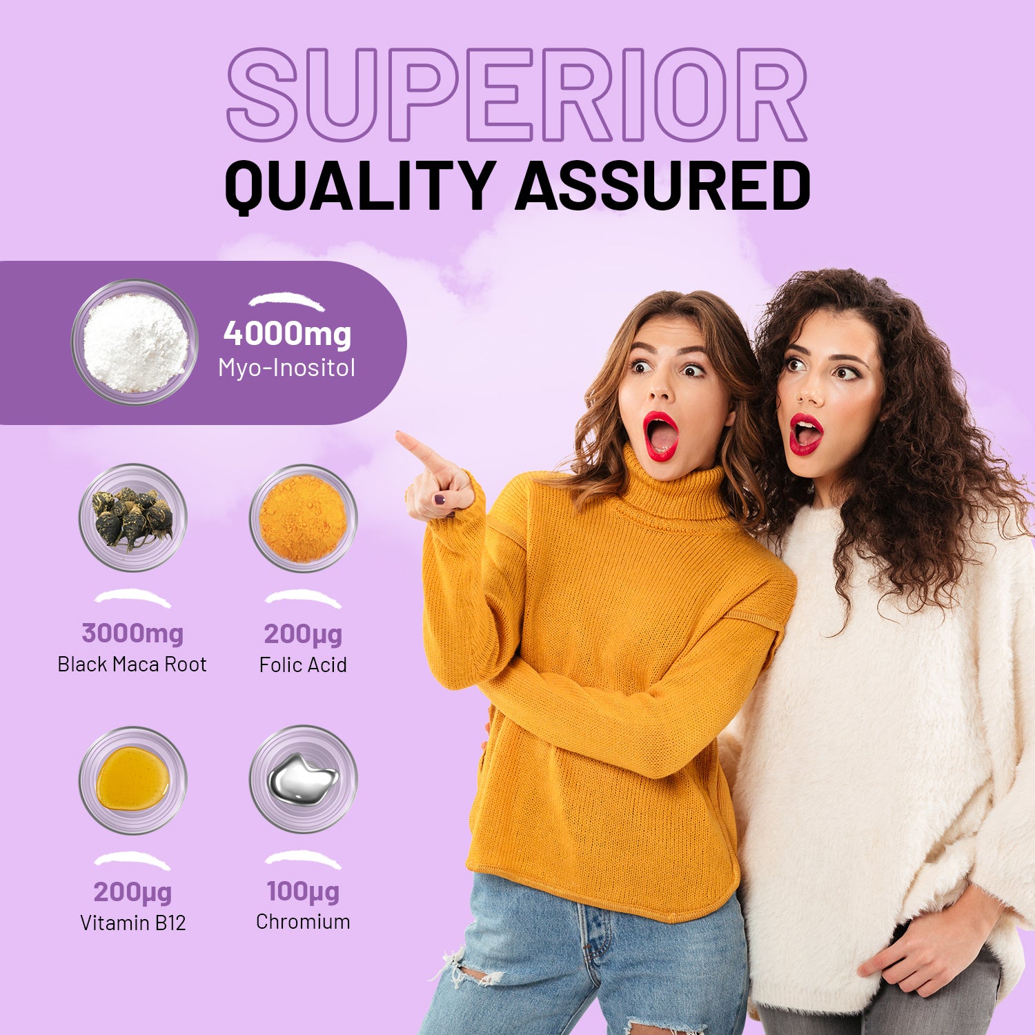 Empowered Women’s Wellness: Myo-Inositol Complex with Black Maca - 120 Tablets